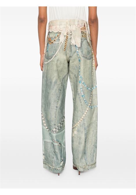 loose fit jeans 1981 unisex white and green ACNE STUDIOS | CK0134AET
